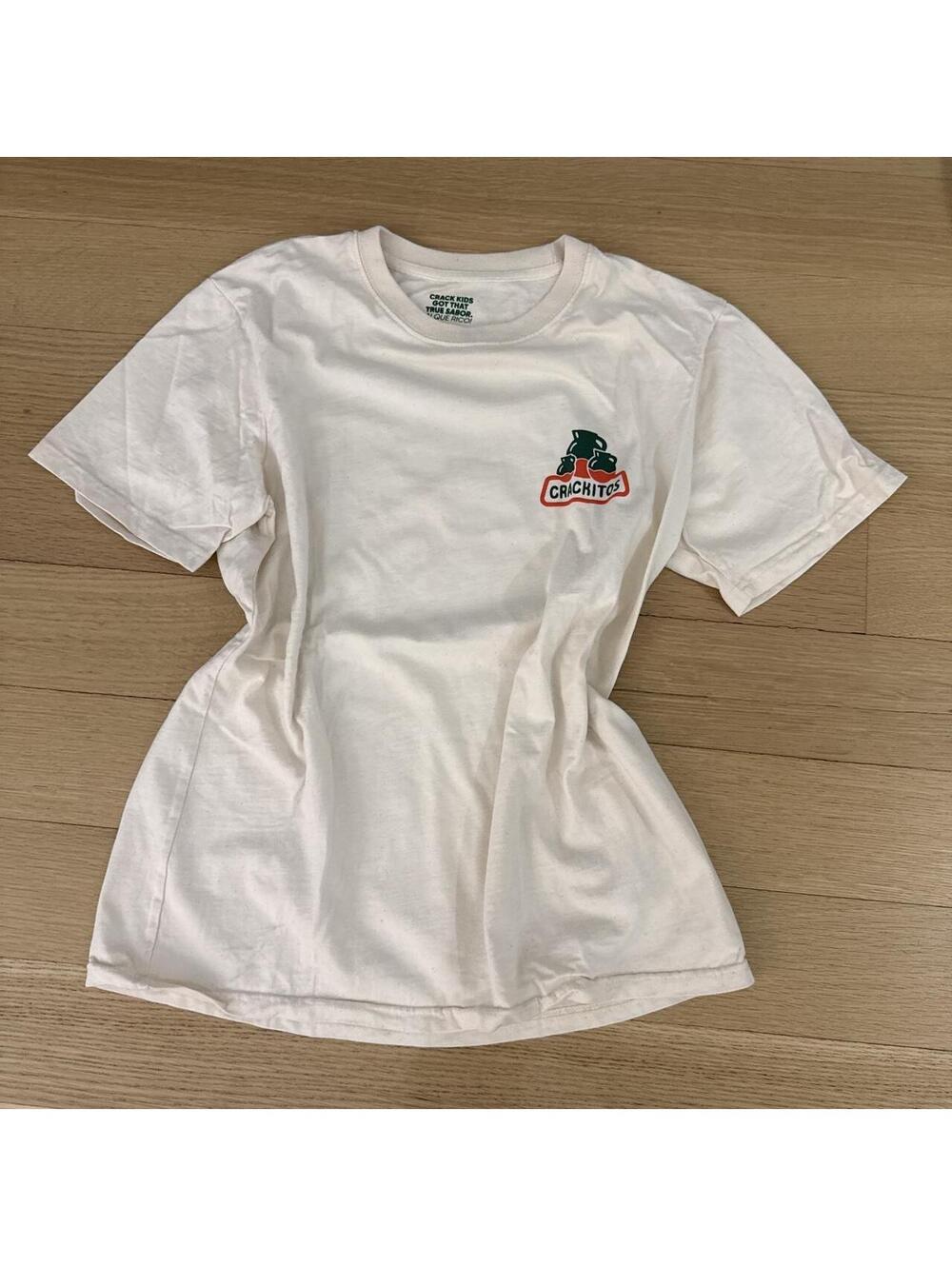 Men's White and Cream Tshirt